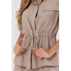 Koszula z regulowaną talią i krótkim rękawem