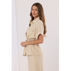 Koszula z regulowaną talią i krótkim rękawem