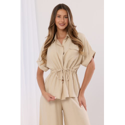 Koszula z regulowaną talią i krótkim rękawem