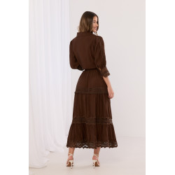 Spódnica boho z haftem i koronkowymi wstawkami