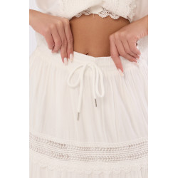 Komplet boho z haftem i koronkowymi wstawkami