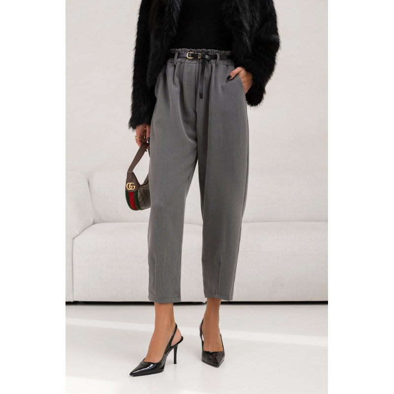 SPODNIE O PROSTYM KROJU Z PASKIEM