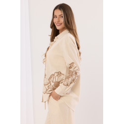 Komplet oversize z dekoracyjnym motywem kwiatowym