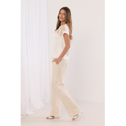 Spodnie wide leg z kieszeniami