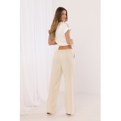 Spodnie wide leg z kieszeniami