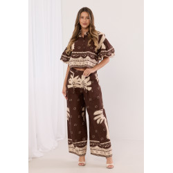 Dwuczęściowy komplet boho z etnicznym printem