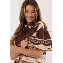 Dwuczęściowy komplet boho z etnicznym printem