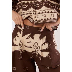 Dwuczęściowy komplet boho z etnicznym printem