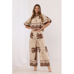 Dwuczęściowy komplet boho z etnicznym printem