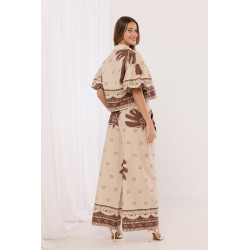 Dwuczęściowy komplet boho z etnicznym printem