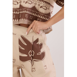 Dwuczęściowy komplet boho z etnicznym printem