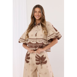 Dwuczęściowy komplet boho z etnicznym printem