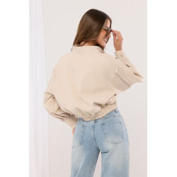 Kurtka bomber z bufiastymi rękawami i marszczeniem