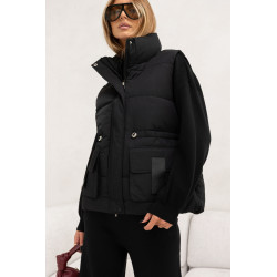 DZIANINOWY SET Z GOLFEM I OCIEPLANĄ KAMIZELKĄ (3w1)