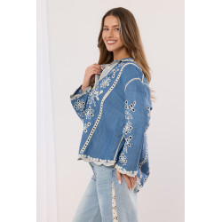 Koszula z ażurowym wzorem kwiatowym