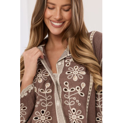 Koszula z ażurowym wzorem kwiatowym