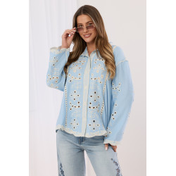 Koszula z ażurowym wzorem kwiatowym