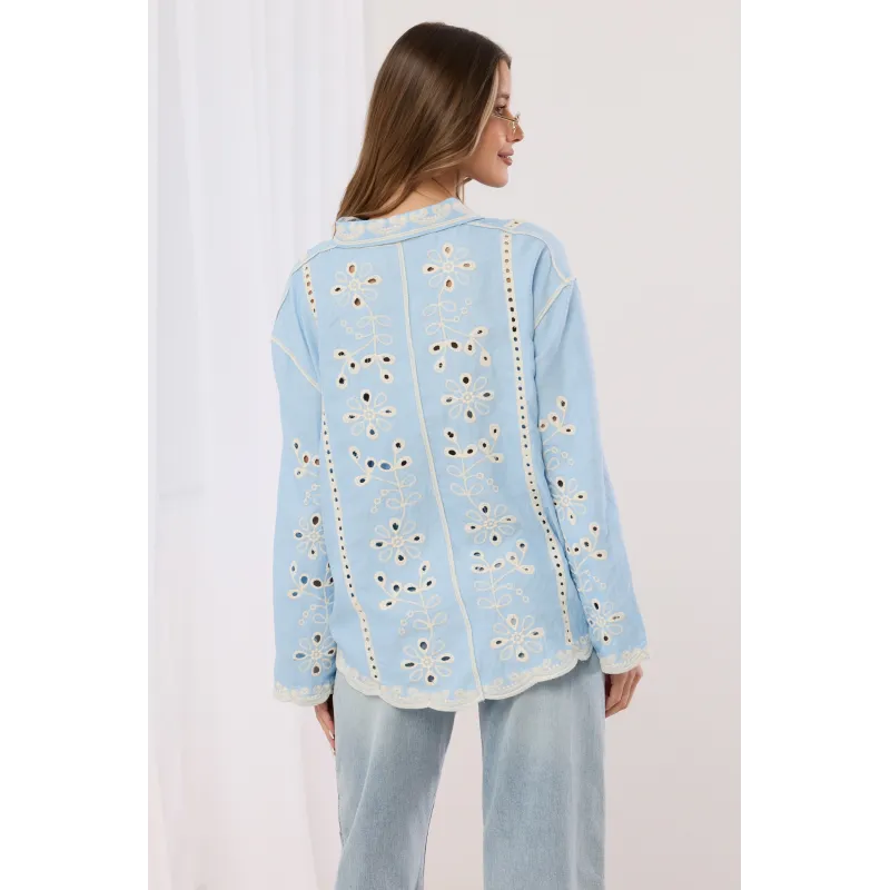 Koszula z ażurowym wzorem kwiatowym