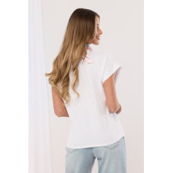 Bluzka z ozdobną pastelową apaszką