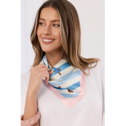 Bluzka z ozdobną pastelową apaszką