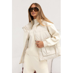 DZIANINOWY SET Z GOLFEM I OCIEPLANĄ KAMIZELKĄ (3w1)