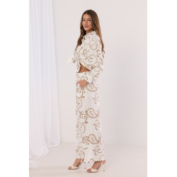 Spodnie boho w dekoracyjny wzór paisley