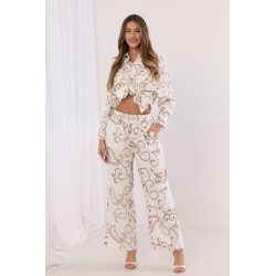 Spodnie boho w dekoracyjny wzór paisley