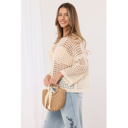 Ażurowa bluzka o grubym splocie