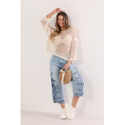 Ażurowa bluzka o grubym splocie