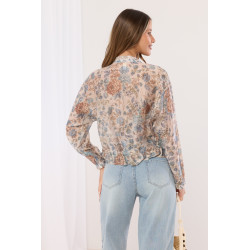 Kurtka typu bomber z nadrukiem kwiatowym