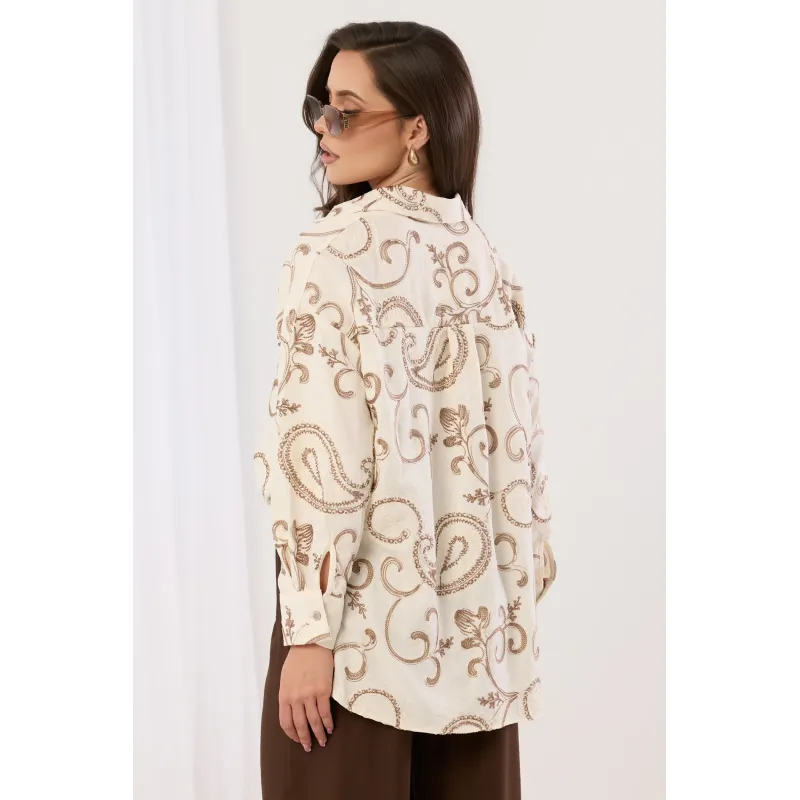 Koszula boho w dekoracyjny wzór paisley