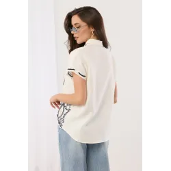 Koszula z krótkim rękawem i motywem paisley