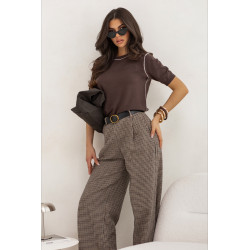 SWETER Z KONTRASTOWYM OBSZYCIEM