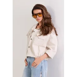 Kurtka bomberka z kieszeniami zapinana na guziki