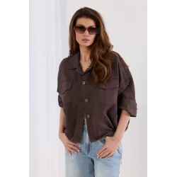 Kurtka bomberka z kieszeniami zapinana na guziki