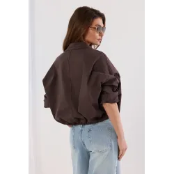 Kurtka bomberka z kieszeniami zapinana na guziki