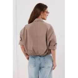 Kurtka bomberka z kieszeniami zapinana na guziki