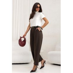SPODNIE O PROSTYM KROJU Z PASKIEM