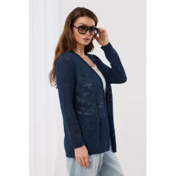 Kardigan o lekkim splocie