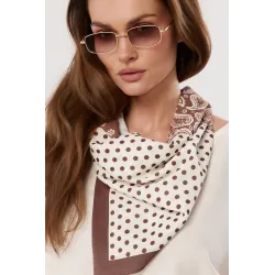 Bluzka oversize z ozdobną apaszką