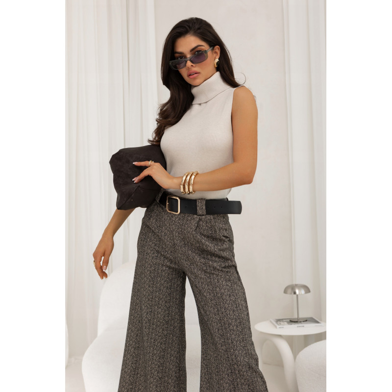 DZIANINOWY GOLF BEZ RĘKAWÓW