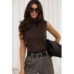 DZIANINOWY GOLF BEZ RĘKAWÓW