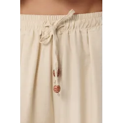 Spodnie typu palazzo z ozdobnym sznurkiem | Hurtownia odzieży damskiej online