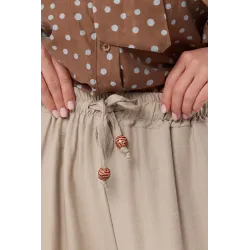 Spodnie typu palazzo z ozdobnym sznurkiem | Hurtownia odzieży damskiej online