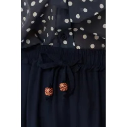 Spodnie typu palazzo z ozdobnym sznurkiem | Hurtownia odzieży damskiej online