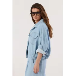 Komplet denimowy z koszulą i jeansami