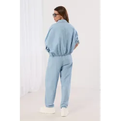 Komplet denimowy z koszulą i jeansami