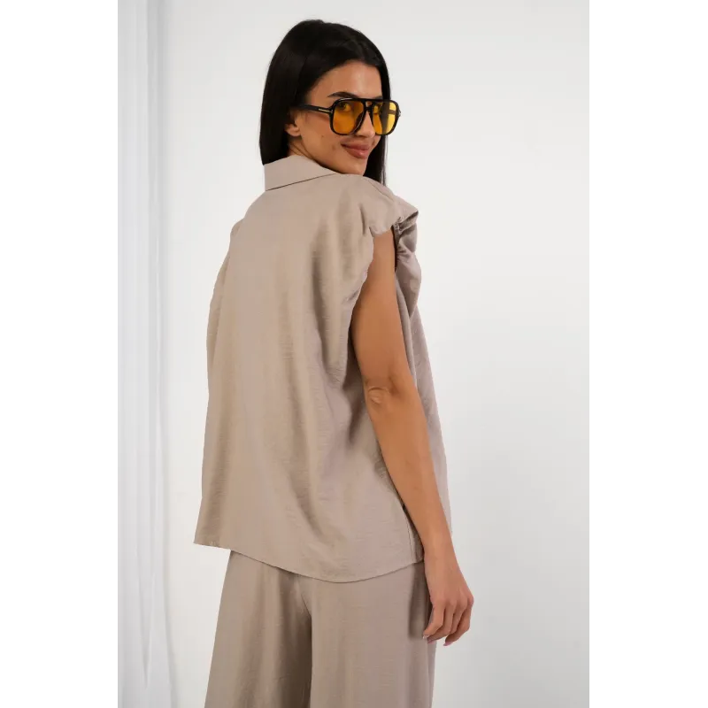 Koszula oversize z krótkim szerokim rękawem