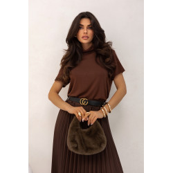 WISKOZOWA BLUZKA Z GOLFEM