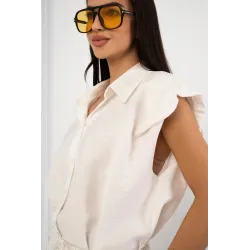 Koszula oversize z krótkim szerokim rękawem